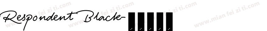 Respondent Black字体转换